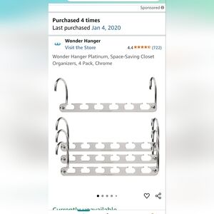 Silver Metal Closet Hangers